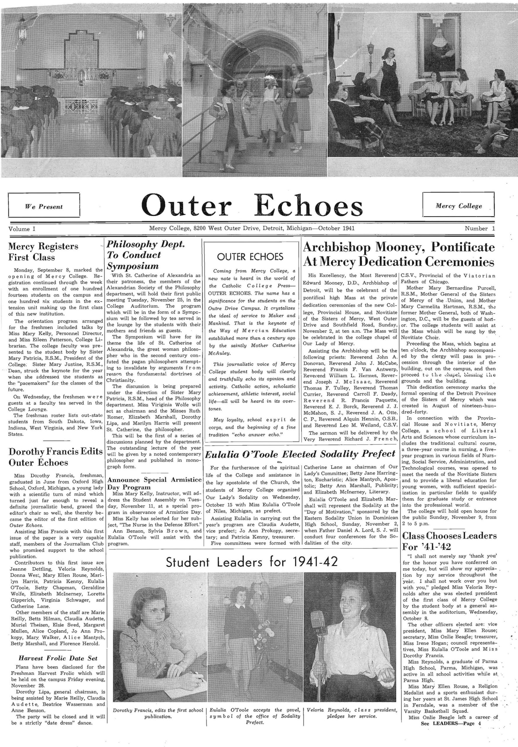 Outer Echoes Still Heard Digital Special Collections